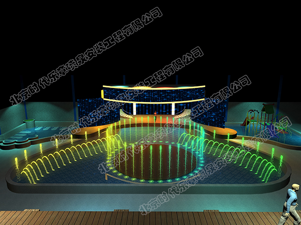 河南許昌鑫湖國(guó)際酒店舞臺(tái)音樂(lè)噴泉